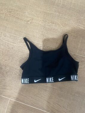 Nike Black Sports Crop Bralette with Branded Elastic